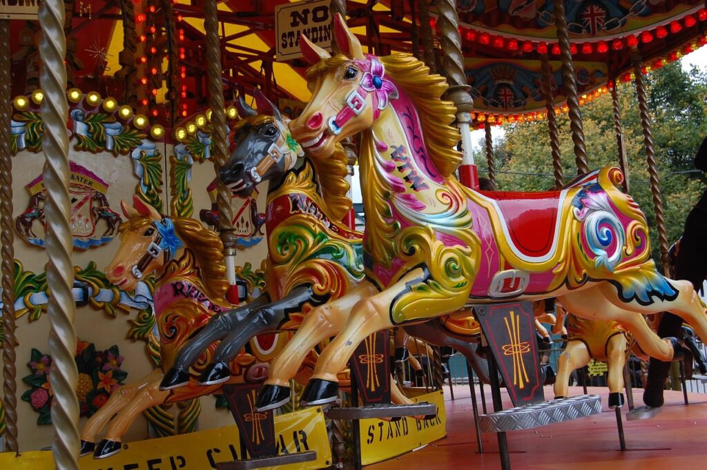 merry-go-round- Image by ElleJW from Pixabay